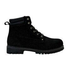 (11 UK, Black) Nicholas Deakins Mens Ash Leather Padded Collar Ankle Boots