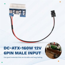 Conector de Alimentação ATX de 6 Pinos Macho, 12 V CC, 160 W, 24 Pinos, com Interruptor PSU para Carro, ITX, Módulo de Fonte de Alimentação