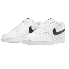 (9 UK, White/Black) Nike Mens Vision Low Leather Trainers