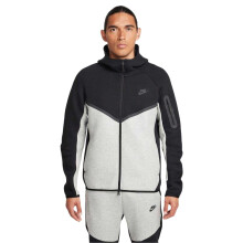 (M, Black/Grey) Nike Mens Tech Chevron Full Zip Hoodie