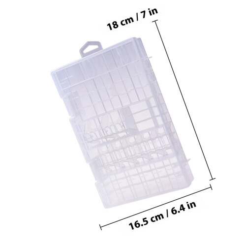 1Battery Storage Case Organizer Duurzaam Hard Kunststof Wit 1