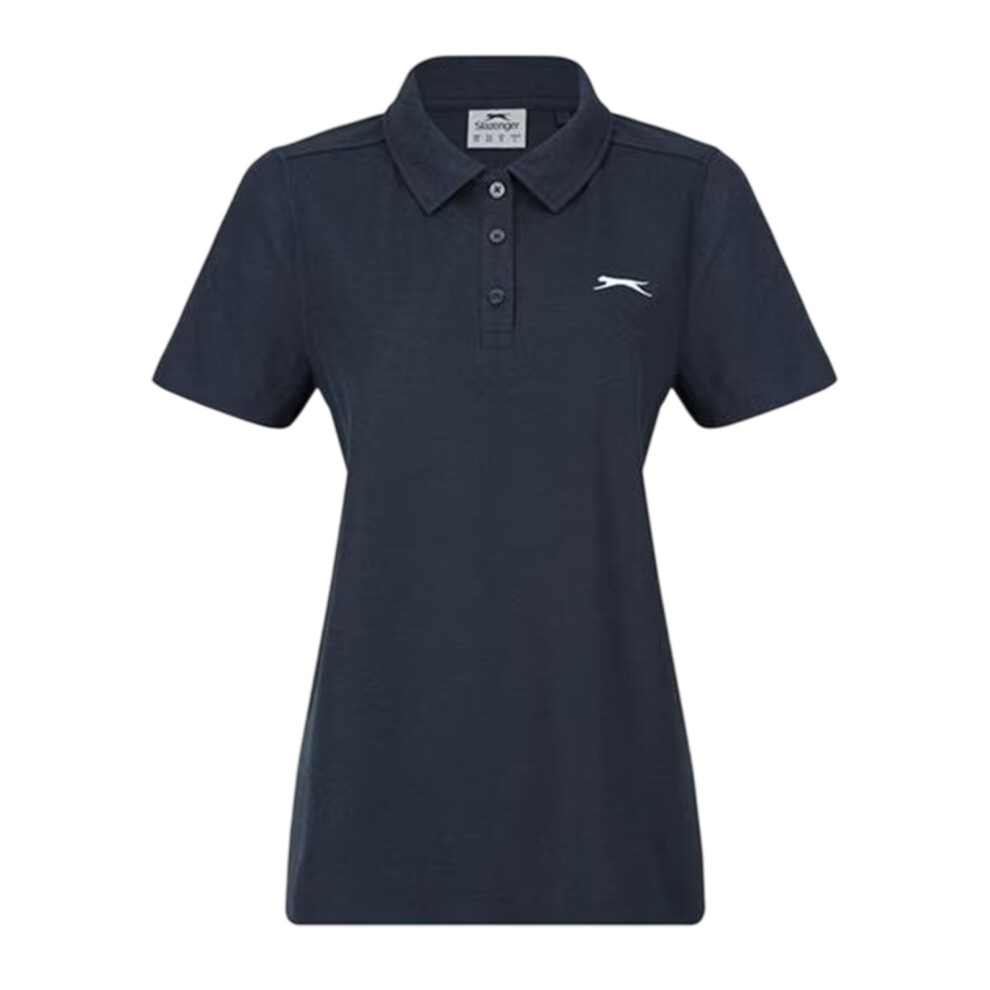 Slazenger (20 Uk, Navy) Womens/Ladies Logo Polycotton Polo Shirt