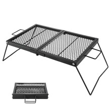 Grille Pliante 61 cm-Duoku-pour Feu de Camp, Barbecue Portable en Acier Robuste, pour Cuisson au Feu de Bois en Camping ou Extérieur