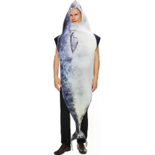 Déguisement de poisson pour cosplay, tenue unisexe adulte, carnaval, fête, déguisement amusant d'animal poisson, vêtements pour fe