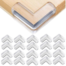 Protections d'angle transparentes pour la sécurité des enfants, lot de 20, pour meubles souples et sécurisés. Bords de table à pro