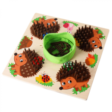 Jeu de hérisson en bois à insérer, jouet d'éveil pour développer la concentration, cadeau pour enfants