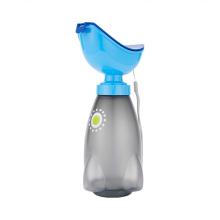 Urinoir de voyage pour femmes - entonnoir à urine compact et hygiénique avec bac, couleur bleue