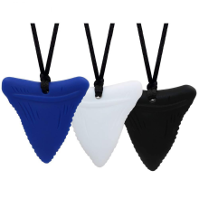 Collier de 3 jouets à mâcher, collier en silicone naturel, jouets à mâcher pour la stimulation orale, autisme, outils pour les mol
