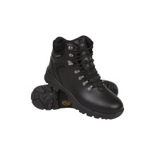 (12 UK, Black) Mountain Warehouse Mens Latitude II Extreme Leather Waterproof Walking Boots