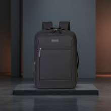 (Black) Men\'s Waterproof Nylon Laptop Backpack
