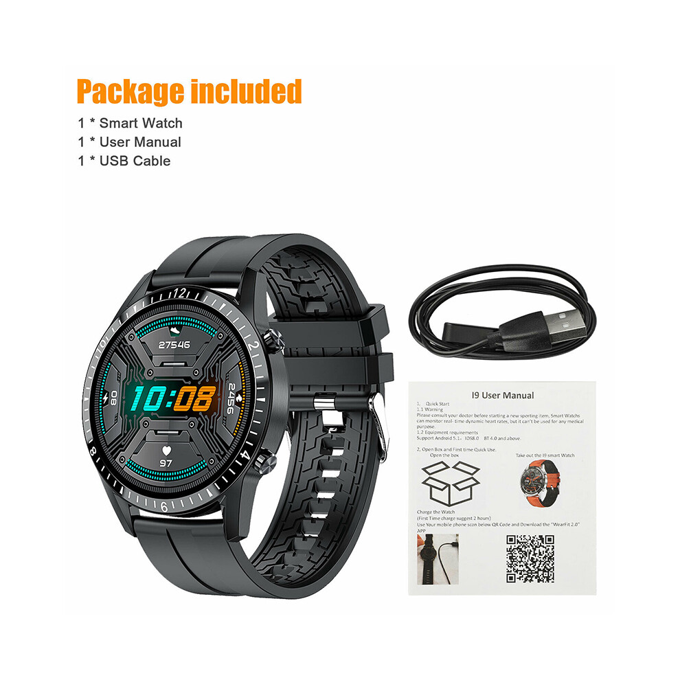 (green) Waterproof Smart Watch with Blood Pressure, Oxygen, and Heart Rate Monitor for Android & iOS