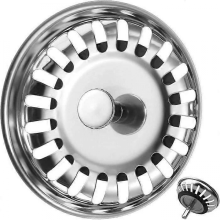 2 stuks roestvrijstalen keukenafvoerfilters, afvoerstop, roestvrijstalen afvoerstop met een diameter van 79 mm.