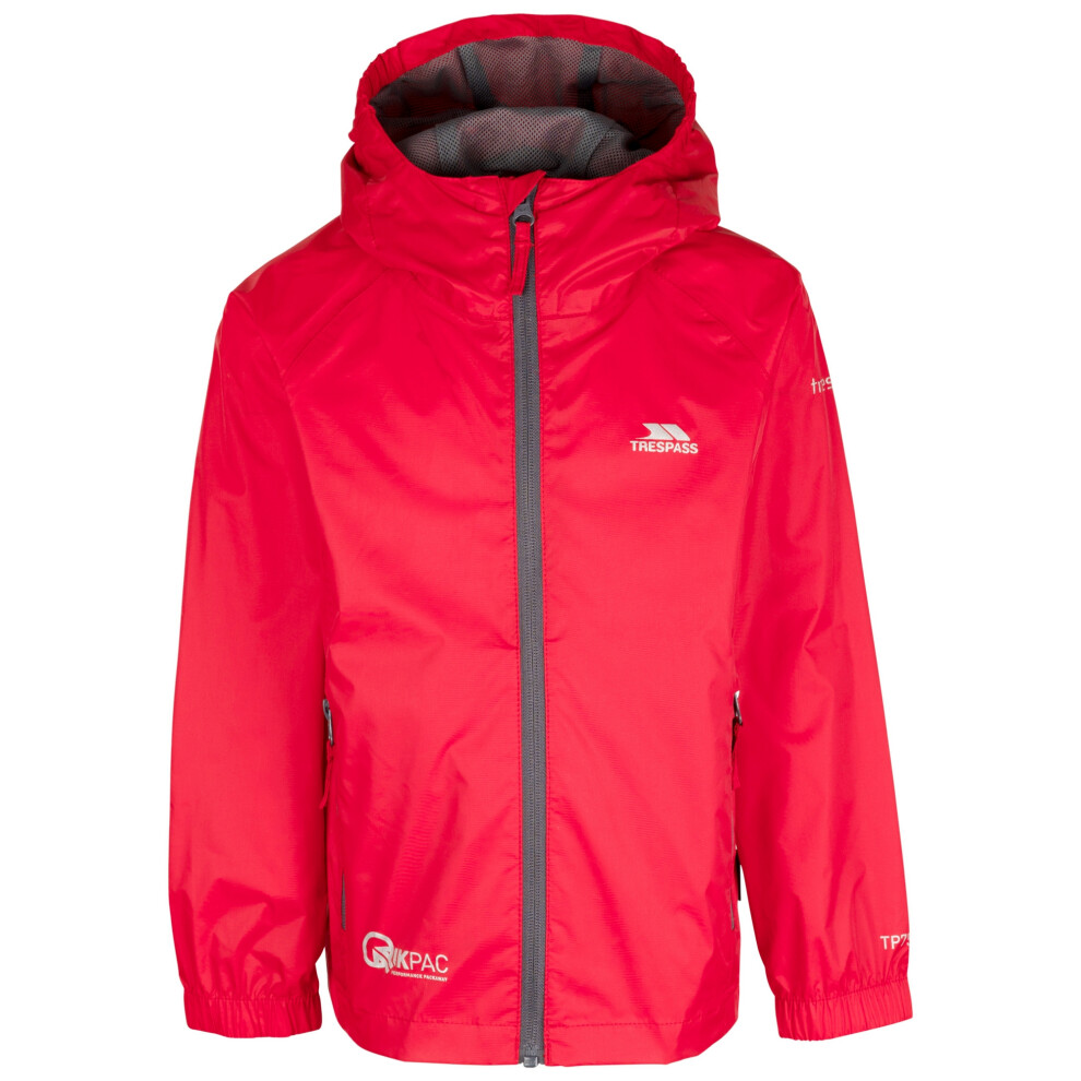 Trespass (3-4 Years, Red) Childrens/Kids Qikpac Packaway Jacket