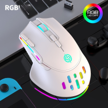 Kabellose Gaming-Maus – RGB-Beleuchtung, wiederaufladbar, leichtes Design mit Makroprogrammierung