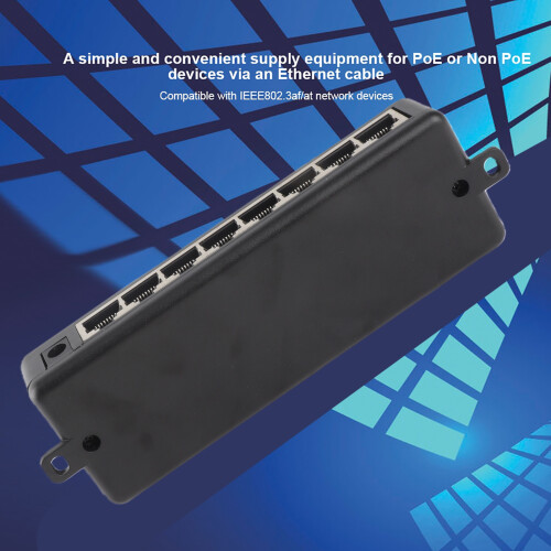 Passiver PoE Injector 8 Port DC12-48V