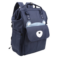 Babytasche Rucksack Bär marine