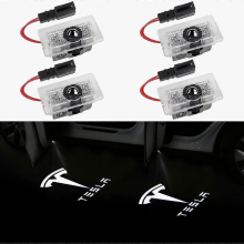 Compatible con Tesla Model 3, Model Y, Model S y Model X. Proyector de luz con logotipo para puerta de coche, 4 unidades/paquete.