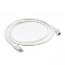 USB 3.1 - C-tyypin uros - USB-C-naaras - jatkokaapeli, latausjohto, hopea