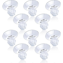 10 kpl silikonisia laippasisäosia 21 mm, yhteensopiva Medela/Spectra-pumppujen kanssa