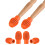 (Orange) 2pcs Silicone Drum Stick Caps - Practice Tips, Mute Damper, Protective Cover 1