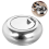 Askfat, Newness Rostfritt Stål Modern Bordaskfat Med Lock 1 st - silver 3