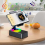 360 Rotatable Wireless Induction Speaker for Travel and Camping Black 4