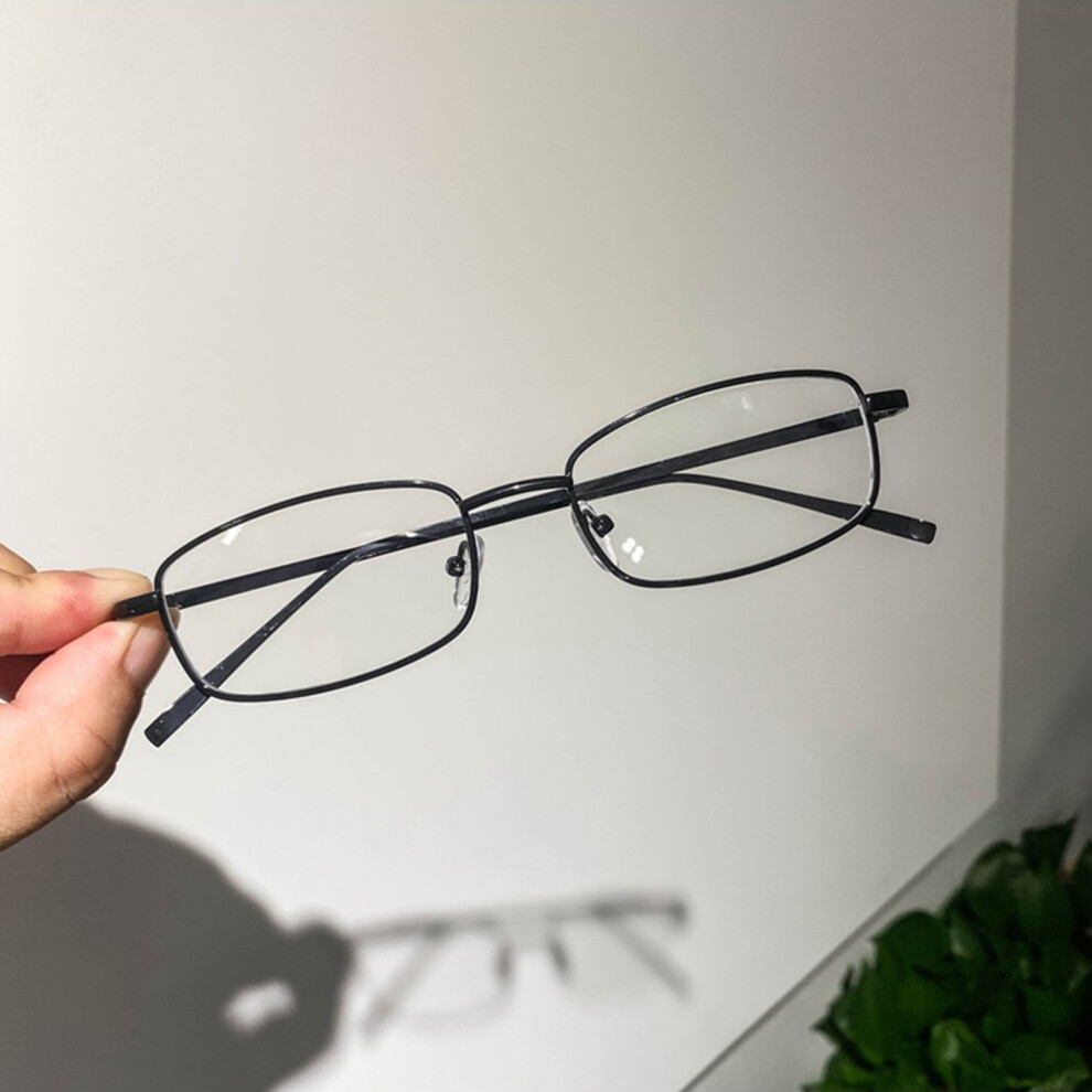 Reach-Tools (Black, 0 Degrees) Blue Light Glasses For Men - Anti Eyestrain Metal Frame