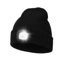 Berretto luminoso ricaricabile, cappello da corsa ultra luminoso con 4 LED, impermeabile, lampada frontale