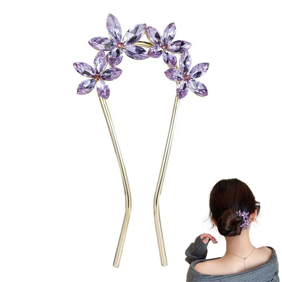 Creation-3C Vintage U-Shaped Flower Hair Pins For Styling