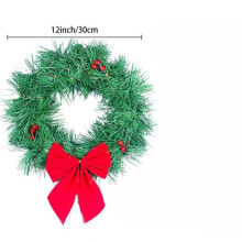 ((B)Garland lights) LED Christmas Car Wreath for Truck - Festive Holiday Vehicle Decoration