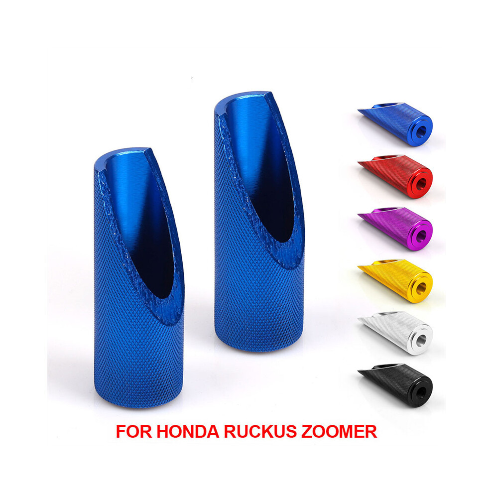 (Blue) NEW Pair Aluminum Foot Pegs for Honda Ruckus Zoomer Motorcycle Motorbike