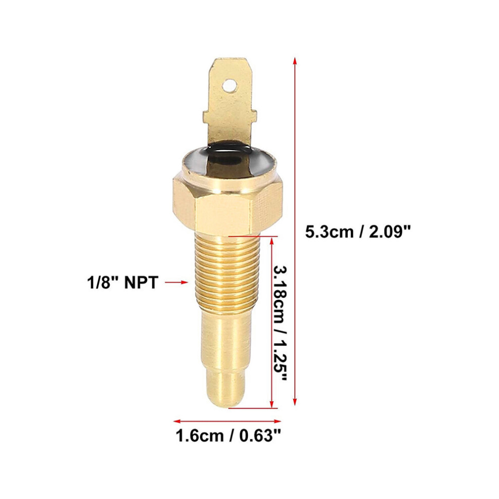 (165-185??) Auto Engine Cooling Electric Fan With 185??/165?? Npt3/8" Thermostat Temperature Switch Gold 113121316445