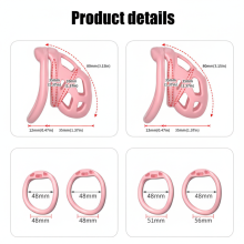 (Small Pink) Adult Silicone Chastity Lock - Medical Grade & Secure