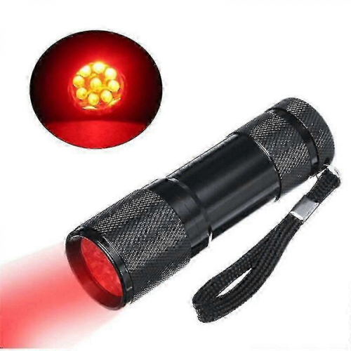 Mini Pocket Red Flashlight 9 Led 670 Nm Powerful Red Light Torch For Flashlight
