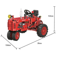 302pcs City Classic Red Old Tractor Car Technical Building Blocks DIY Walking Truck Bricks Educational Toys for Children