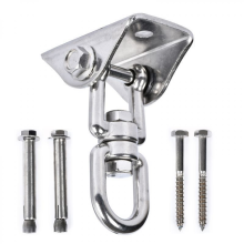 450kg Capacity Stainless Steel 360 Rotating Ceiling Hook Swing, Swing Hook, Suspension Hook With Screw For Concrete Wood Sets Playgrou