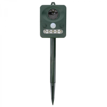 Solar-Powered Ultrasonic Animal Repeller - PIR Activated, Waterproof Pest Control for Squirrels, Birds, Raccoons