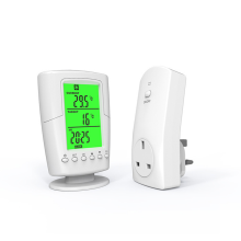Smart Programmable Wireless Remote Thermostat + Plug in Socket Heating Cooling Program Temperature Controller--AC220V-240V 13A UK Plug