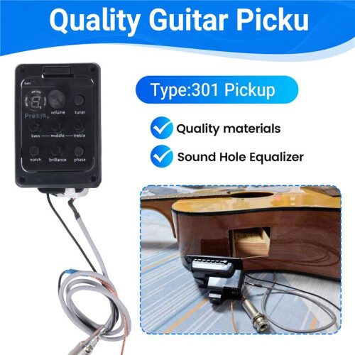 Gitarr Pickup Eq Elbox Ljudhål Equalizer Gitarr Tuner Mix Gitarr Gitarr Tillbehör Folk Pickup 301 Pickup 2