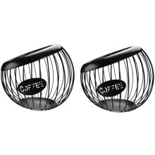 2X Kaffee Regal Halter, K-Tassen- und Espresso Kaffee Regal Organizer mit Großem FassungsvermöGen