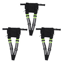 3X Radios Pocket Radio Chest Harness Chest Front Pack Pouch for 2 Way Radio Walkie Talkie for UV-5R Black+Green