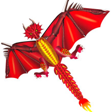 Leichter Dinosaurier-Drachen 160 cm