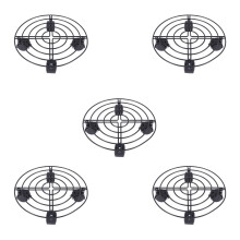5X Innen und Aussen Haushalt Gartengeraete Des Metall Pflanzen Blumentopfhalter Rades