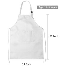 Conjunto de Delantal Y Gorro de Cocinero de 36 Piezas, Delantal Ajustable para Niños con Bolsillos (, Adecuado para Niños de 2 A 6 Años)