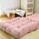 (Pink) Almofada de Chão 22x22 Polegadas Azul Marinho Veludo, para Sala de Estar Quarto 3