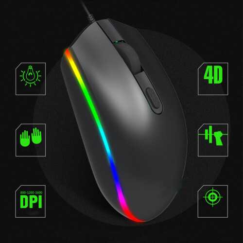 Optische Maus 1600 DPI RGB Gaming 2
