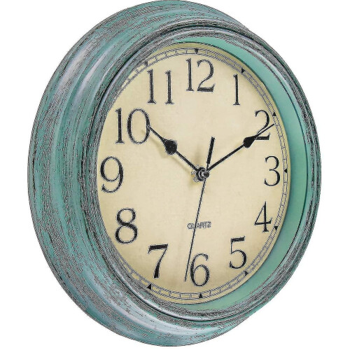 (Blue) Relógio de Parede Quartzo 12 Polegadas (30 cm) Estilo Vintage para Sala de Estar, Quarto, Escritório 1