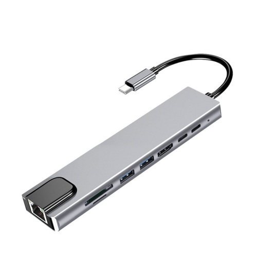 Προσαρμογέας Hub USB, προσαρμογέας USB για αξεσουάρ Mac 8 σε 1 4k Hdmi, Ethernet, 2 θύρες USB 3.0, 2