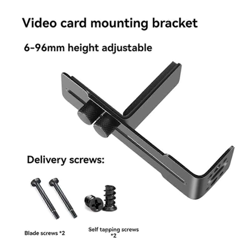 GPU Adjustable Support Frame GPU Brace Prevent Sagging Video Card Support Bracket for Chassis 12cm Fan Position Black 1