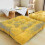 (Yellow) Almofada de Chão 22x22 Polegadas Azul Marinho Veludo, para Sala de Estar Quarto 2